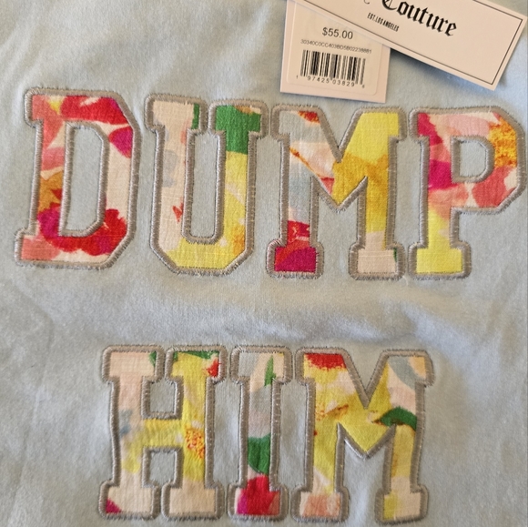 Juicy Couture Dump Him Crop Tee NWT - Picture 6 of 6